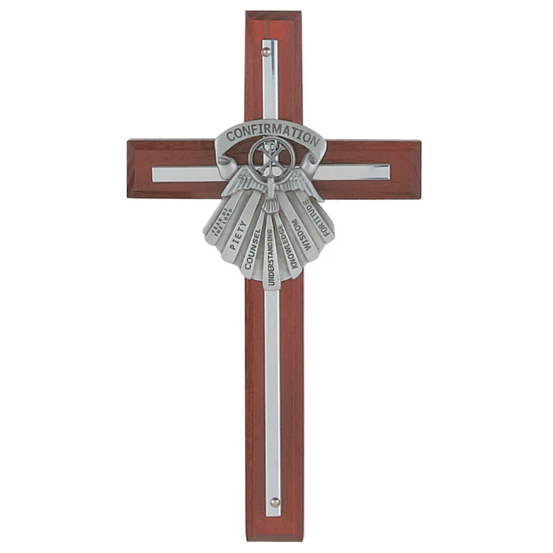 Cross 7in Cherry Gifts of the Spirit Cross Box