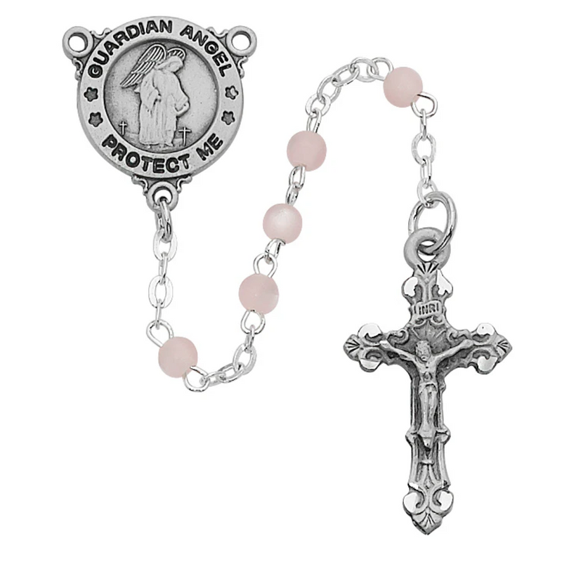 Rosary - Pink Guardian Angel Youth Rosary Boxed