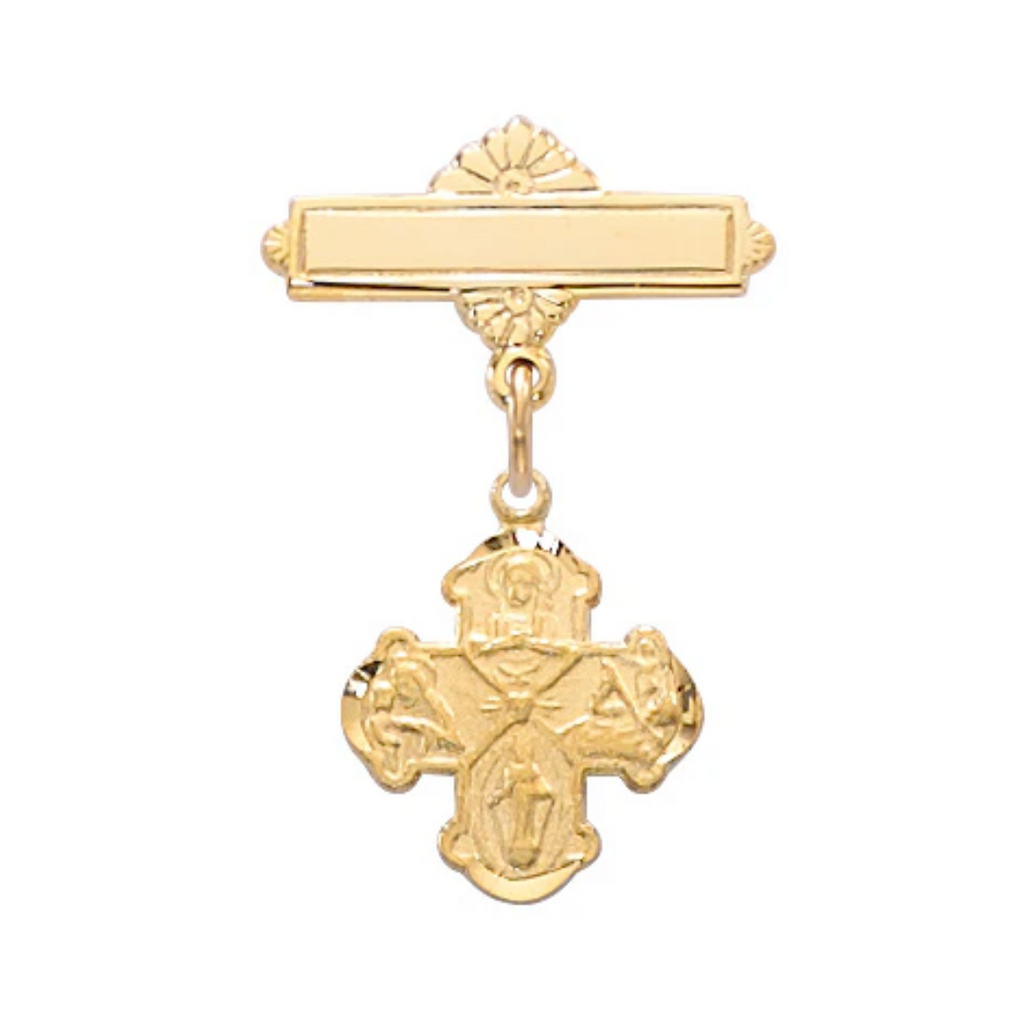 Pin - Gold on Sterling 4way Baby Pin Boxed