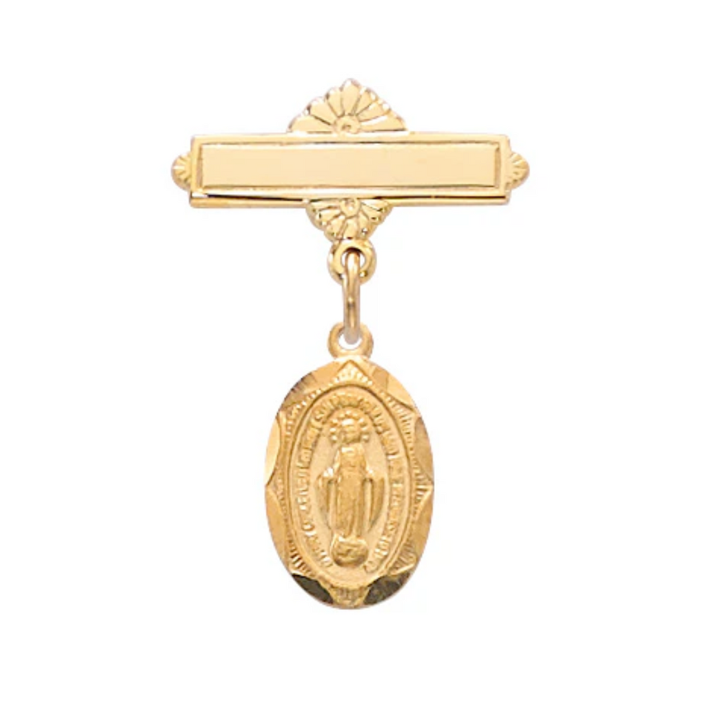 Pin - Gold on Sterling Miraculous Baby Pin Boxed