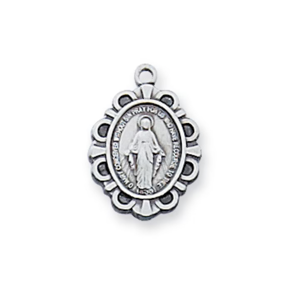 Miraculous Medal - Sterling Baby Pendant Boxed