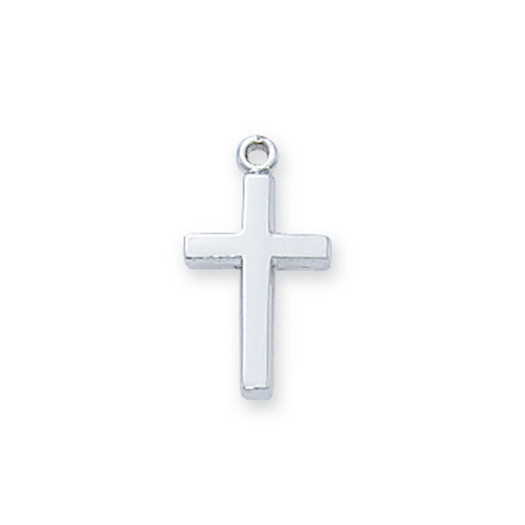 Cross Necklace - Sterling Baby Chain, Boxed