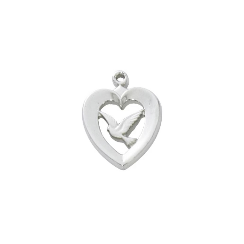Necklace - Rhodium Plated Holy Spirit Pendant Box