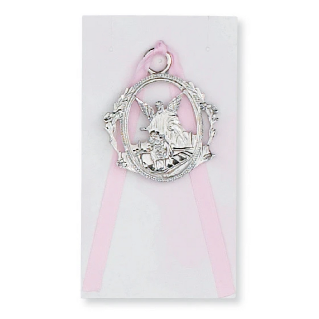 Cradle Medal - Guardian Angel Cradle Medal for Girl