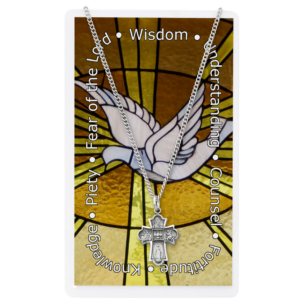 Necklace - 4-way Pendant with Holy Card Bagged