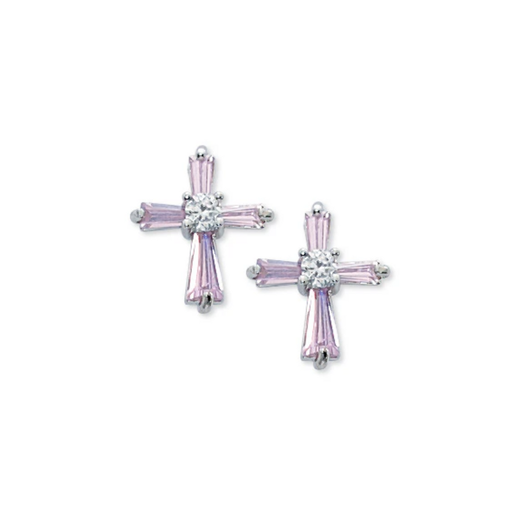 Earrings - Pink cubic zirconia Earrings Box
