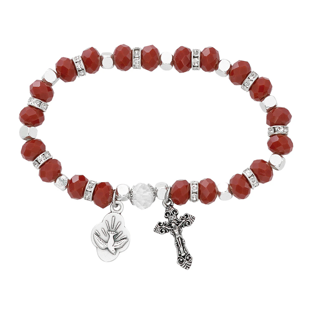 Bracelet - Adult Red Holy Spirit Stretch Bracelet Carded