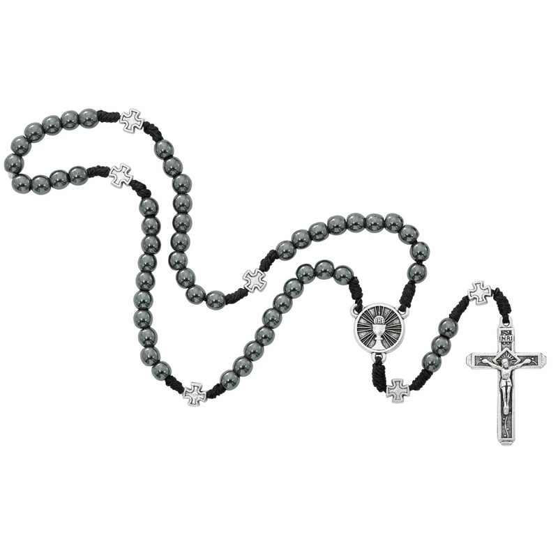 Rosary - 6mm Hematite Communion Rosary