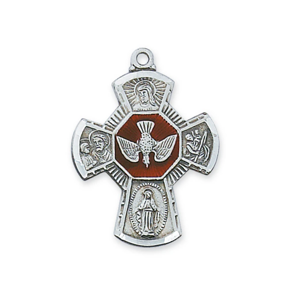 4-way Medal - Sterling Silver 24"