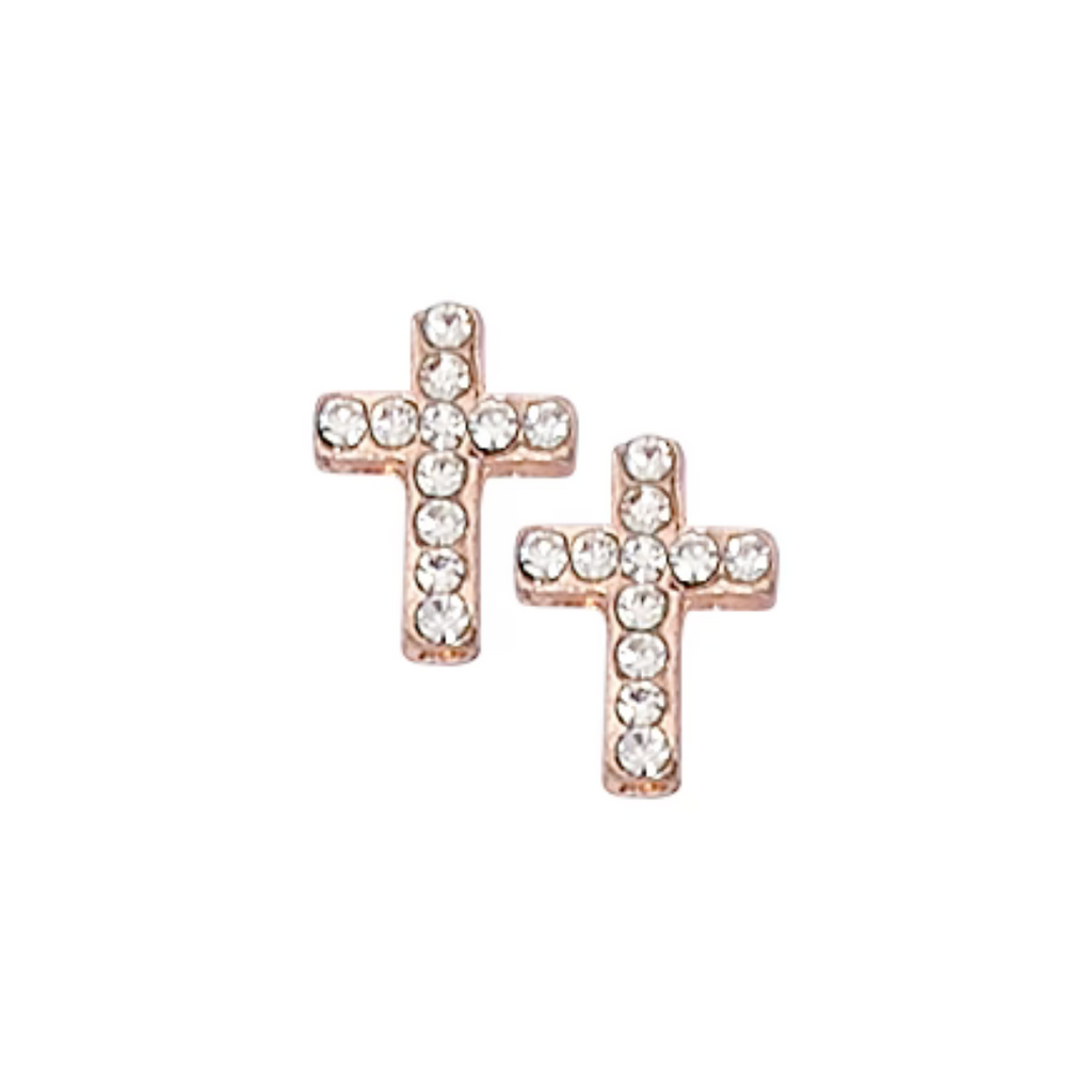 Earrings - Copper Rose Tone Crystal Earrings Box