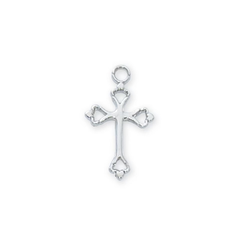 Necklace - Rhodium Plated Cross Pendant Box