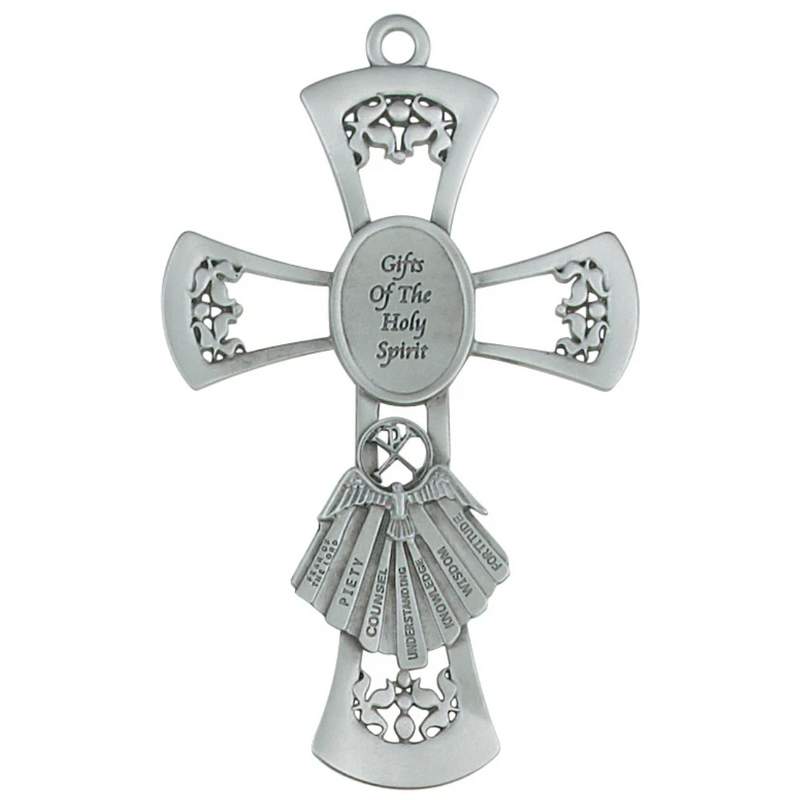 Cross 6in Pewter Gifts of the Spirit Cross Box