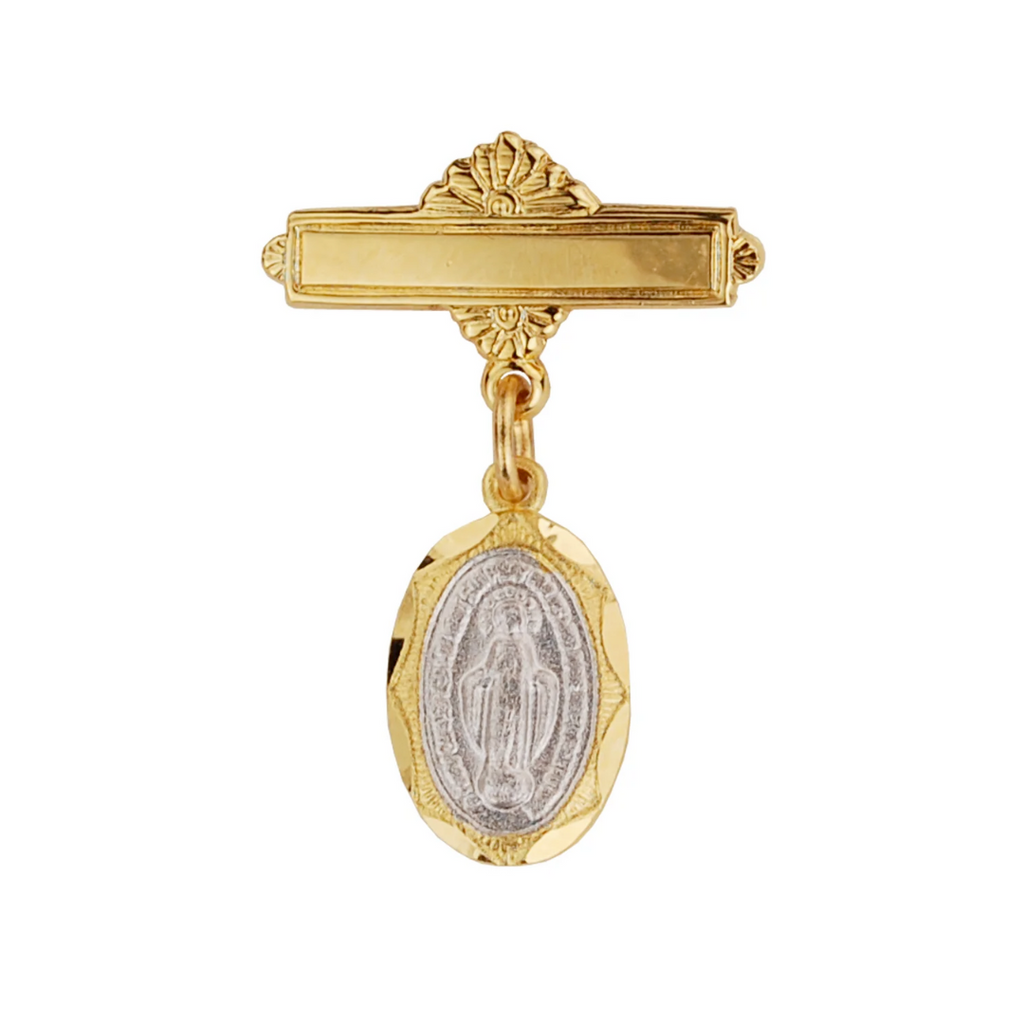 Pin - Two-tone Sterling Miraculous Baby Pin Boxed