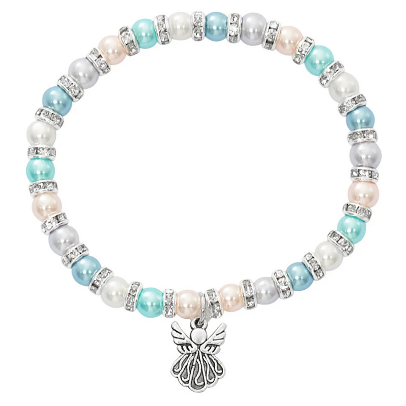Bracelet - 5.5" Multicolor Pearl Stretch Bracelet