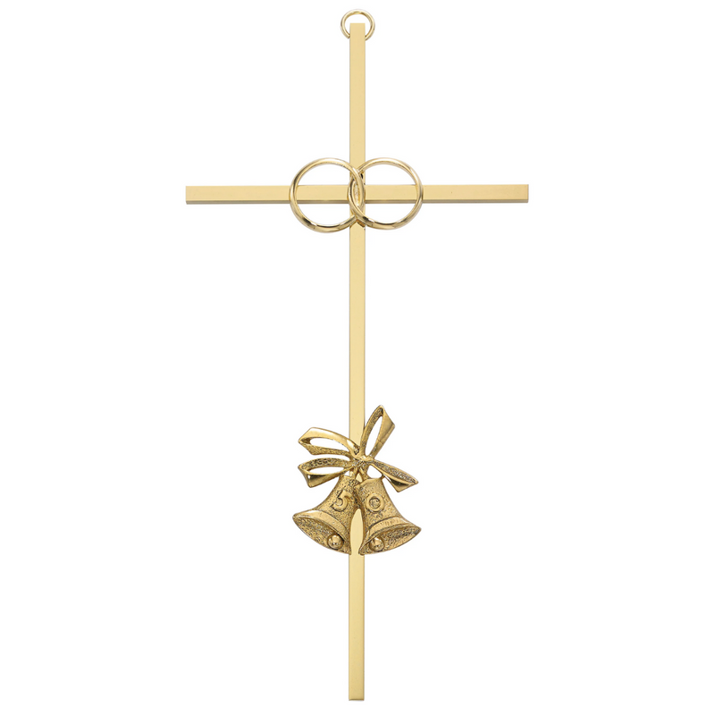 Cross - 8in 50th Anniversary Brass Cross Boxed
