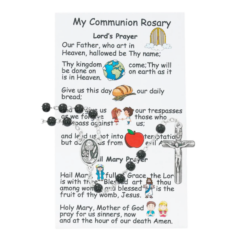 My Communion Rosary Black