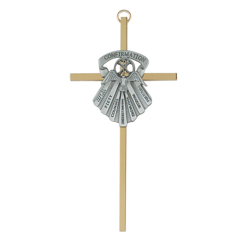 Cross 6in Brass Gifts of the Spirit Cross Box