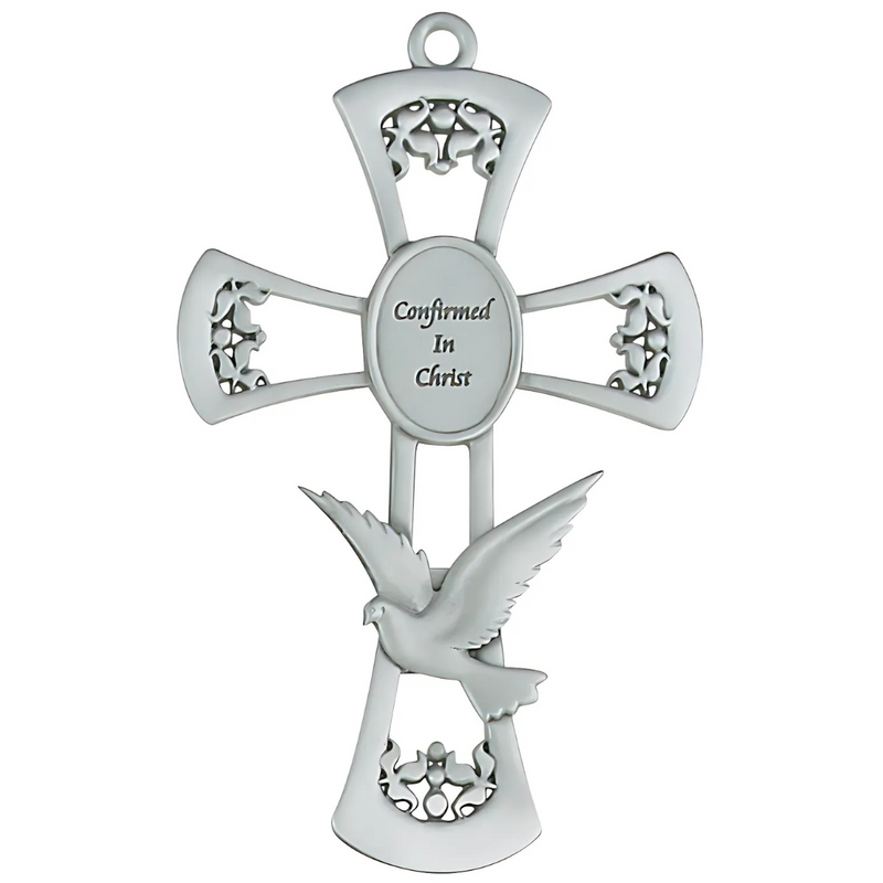 Cross 6in Pewter Confirmation Cross Box