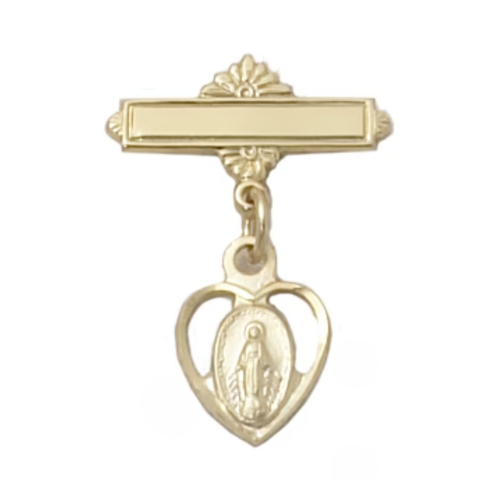 Pin - Gold on Sterling Miraculous Baby Pin Boxed