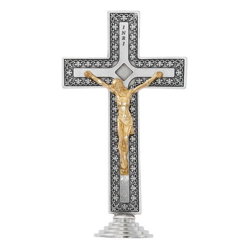 Crucifix - 5" Two-tone Standing Crucifix