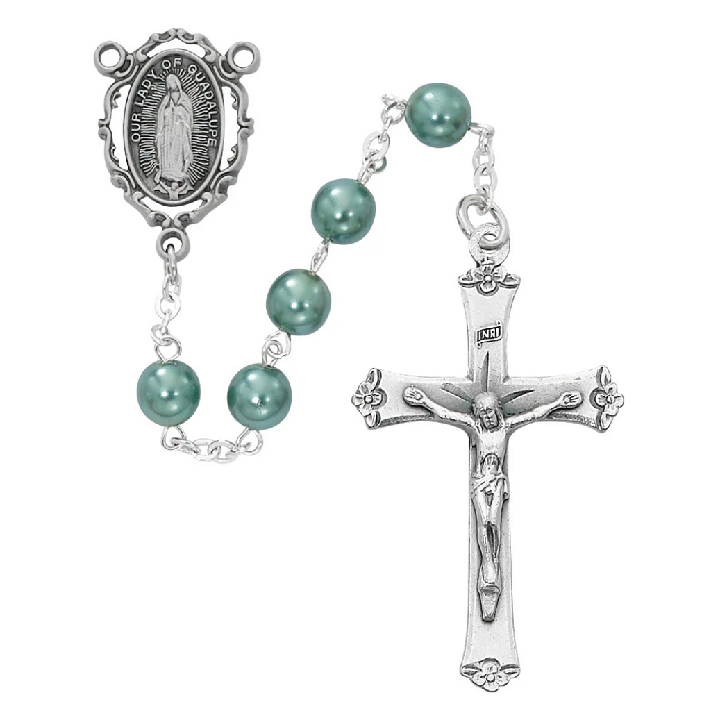 Our Lady of Guadalupe Rosary - Teal Boxed
