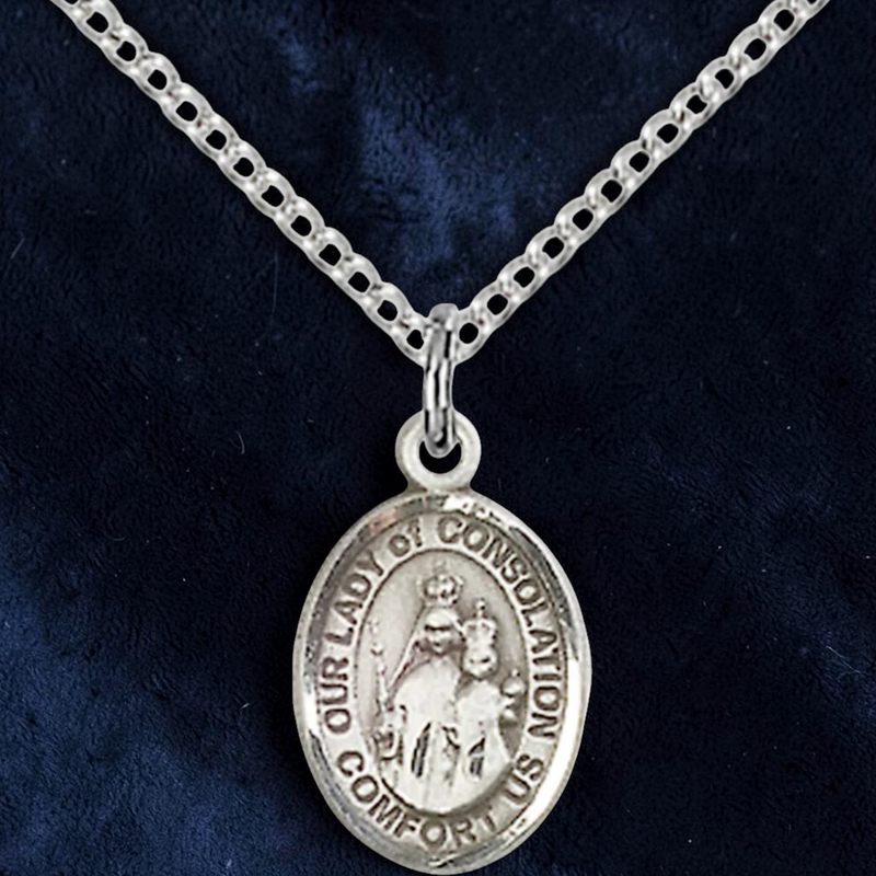 Our Lady of Consolation Necklace Sterling or Gold - 18" Chain | Bliss