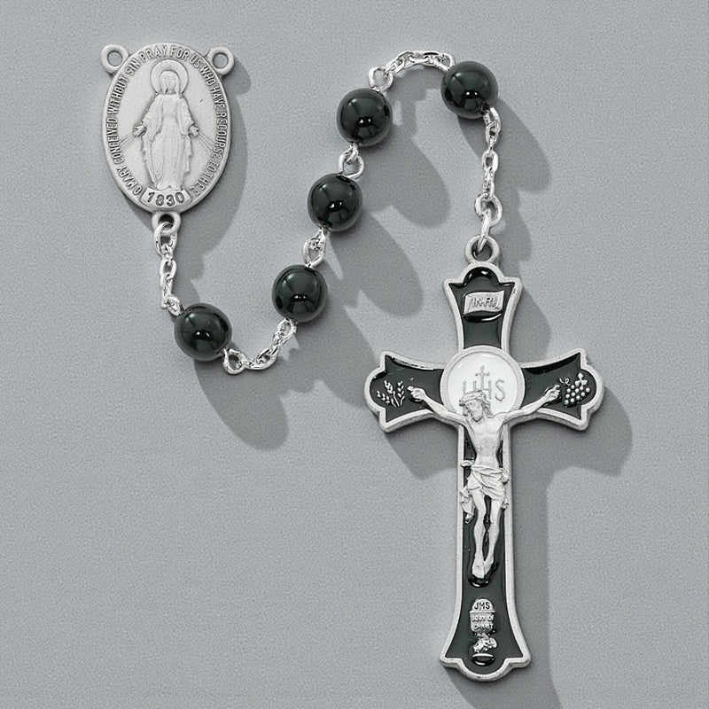 Holy Mass Crucifix Rosary - Black Boxed
