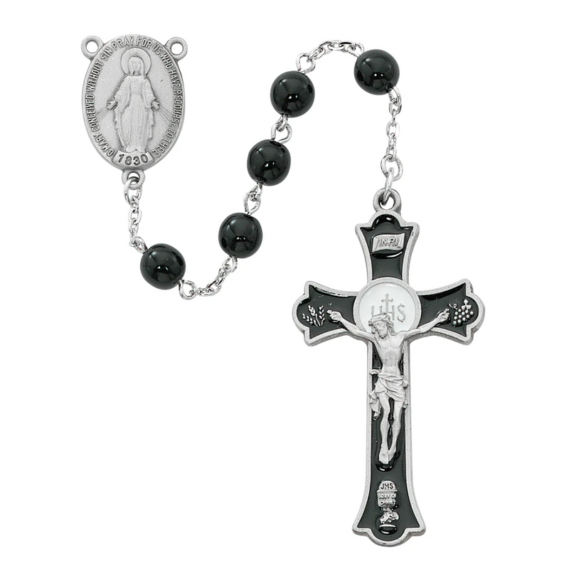 Holy Mass Crucifix Rosary - Black Boxed