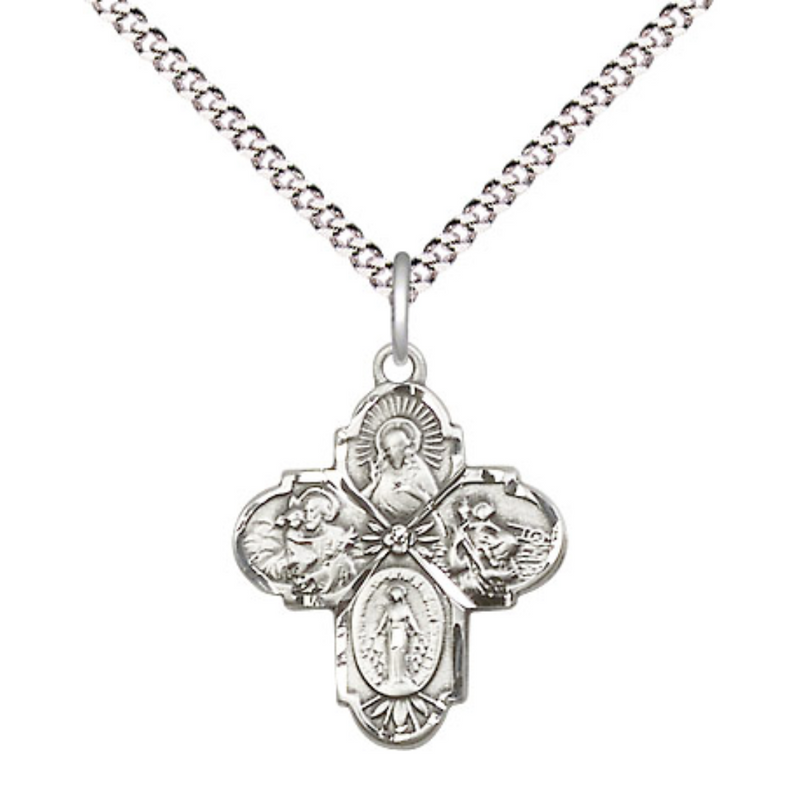 4-Way Sterling Silver Necklace 18"