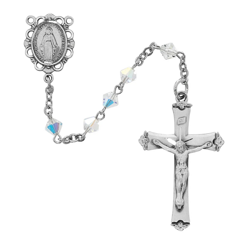 Rosary - Crystal Swarovski Bead Rosary Boxed