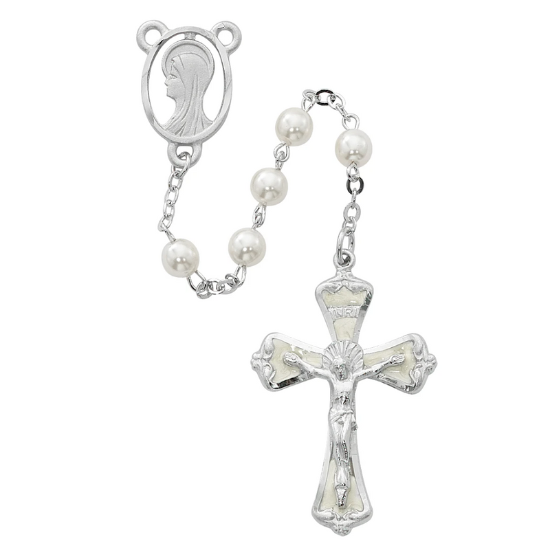 Rosary - Pearl Madonna Rosary Boxed