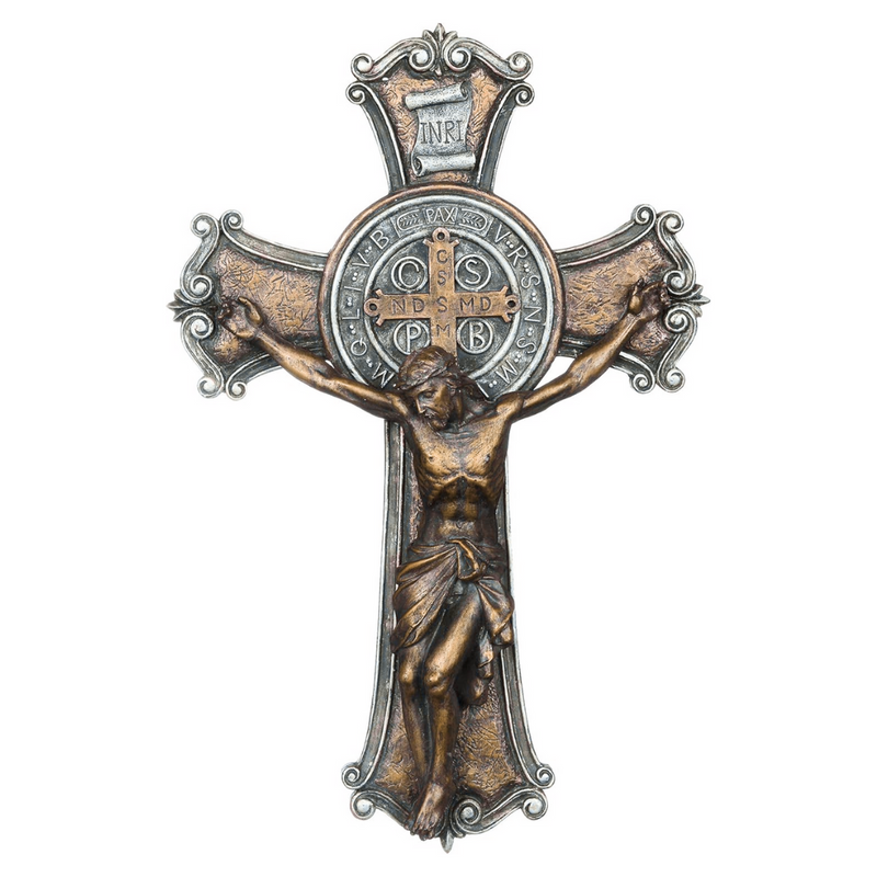 Benedict - St. Benedict Two Tone Crucifix 10.25"