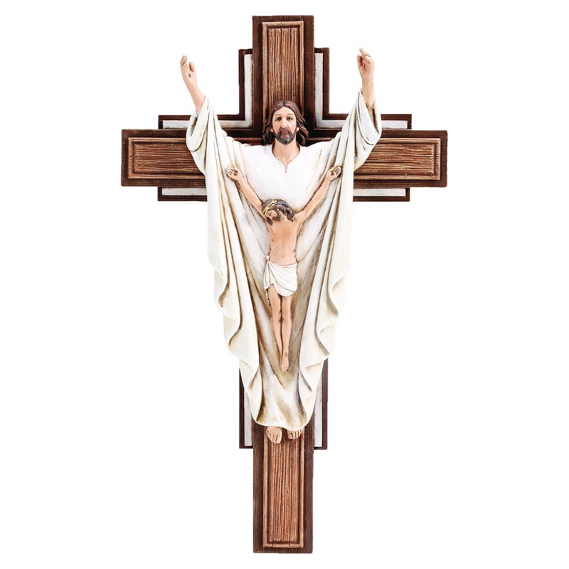He is Risen Crucifix 10.25"H