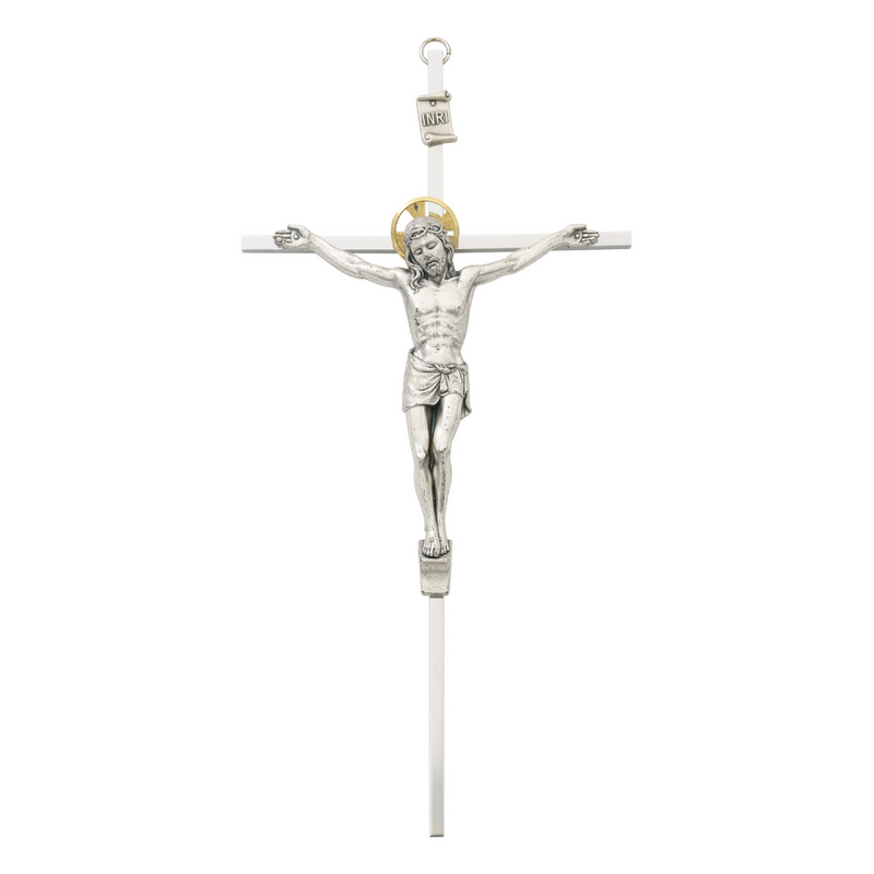 Benedict Crucifix - 10" Silver Crucifix, Boxed