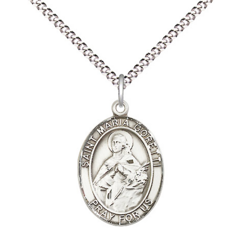 Maria - St. Maria Goretti Sterling Silver Necklace 18"