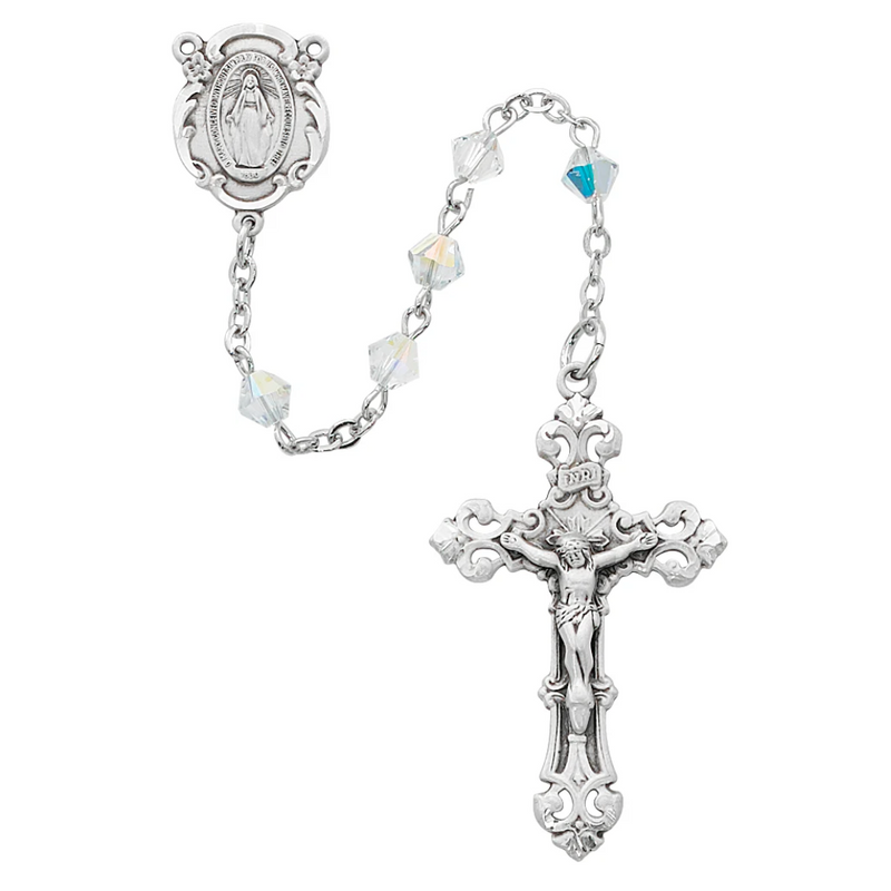 Rosary - Crystal Swarovski Bead Rosary Boxed