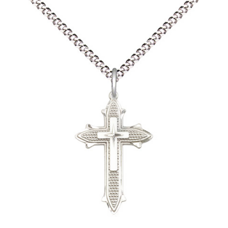 Decorative Cross on Cross Style Necklace 18"
