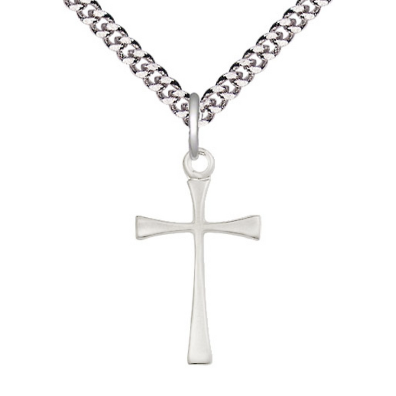 Sterling Silver Maltese Cross Necklace 20"