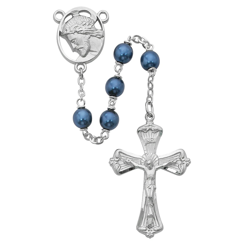 Ecce Homo Rosary - Blue Boxed