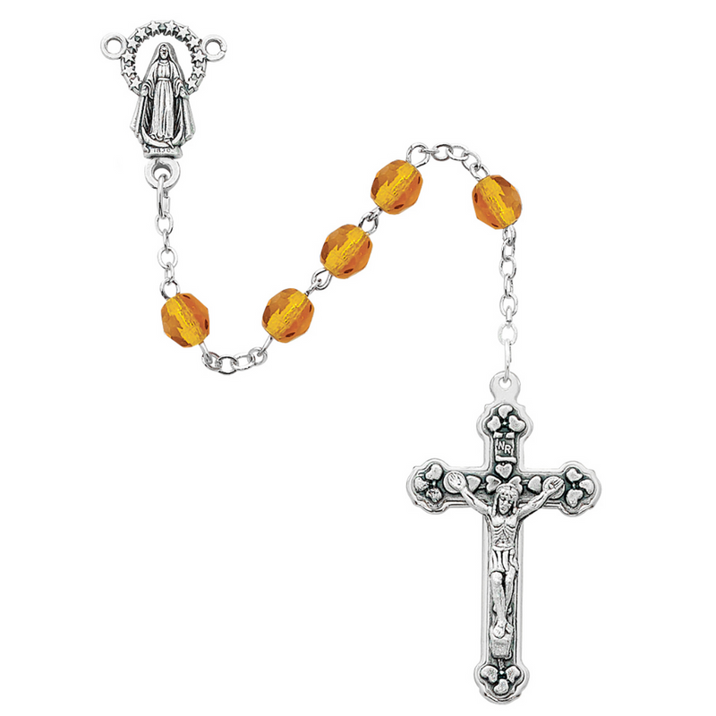 Topaz November Rosary 6mm