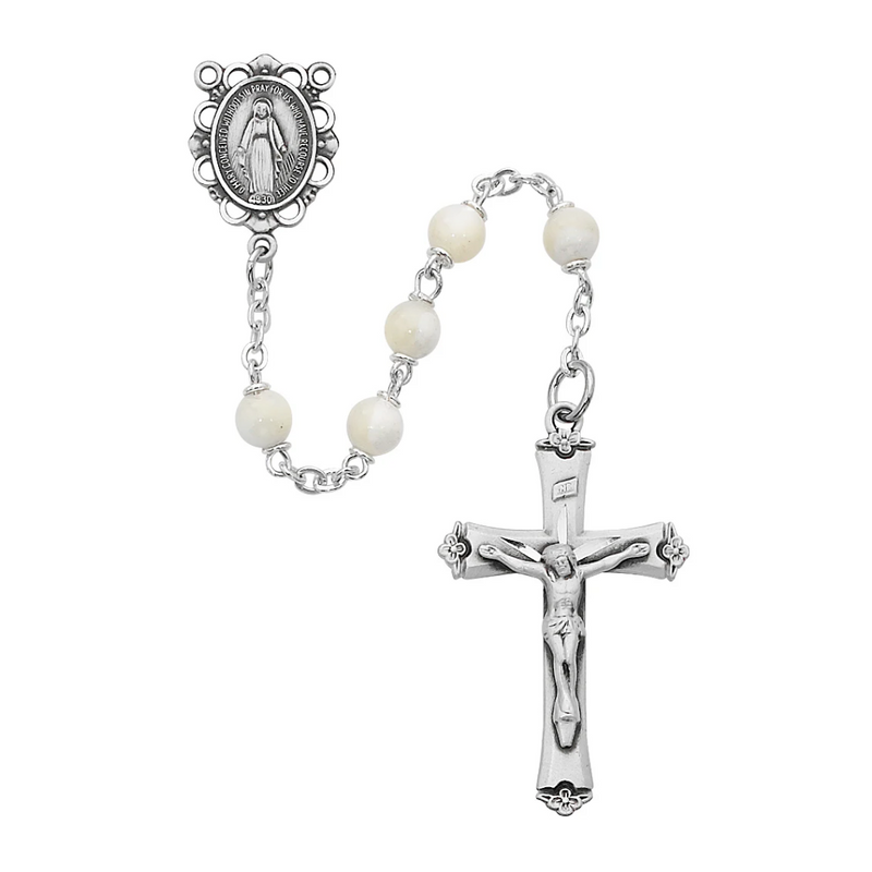 Rosary - Genuine Mother of Pearl Rosary Boxed
