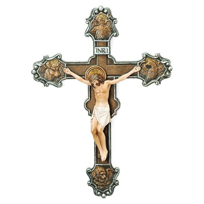 Evangelist Crucifix 10.25"H