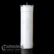 Cathedral Inserta-Lite Devotional Candle Inserts with Cross - 7 Day, Clear, Case of 24