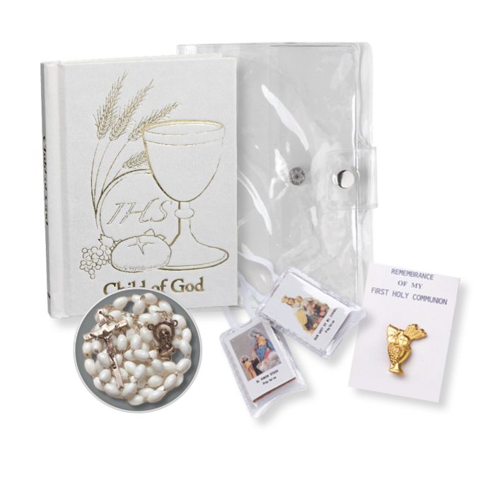 Communion Girls Set 5pc Child of God in a Clear Pouch - P65