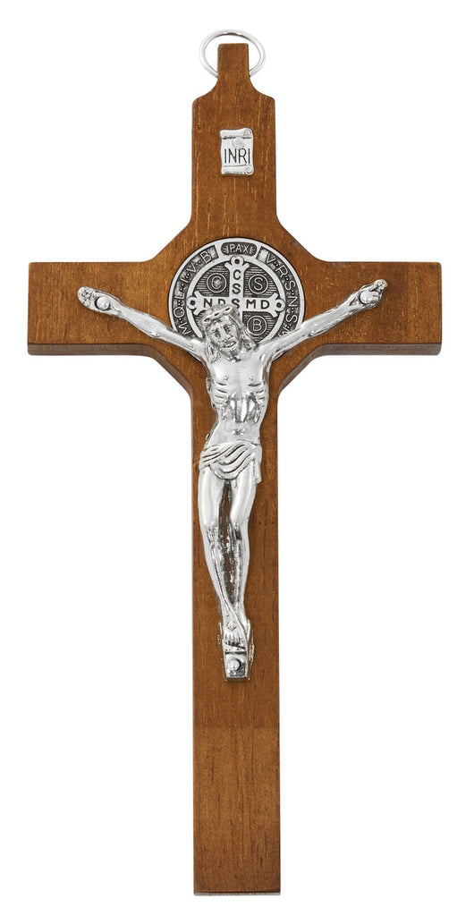 Benedict Crucifix - 8" Walnut St. Benedict Crucifix Bagged