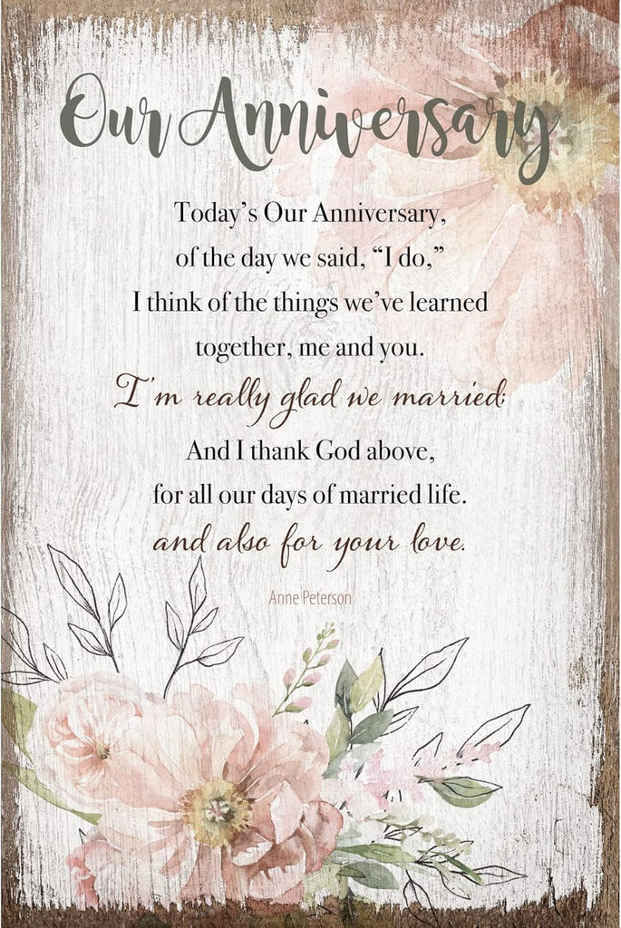 Wall Plaque "Our Anniversary" 6x9 For Wall or Desk