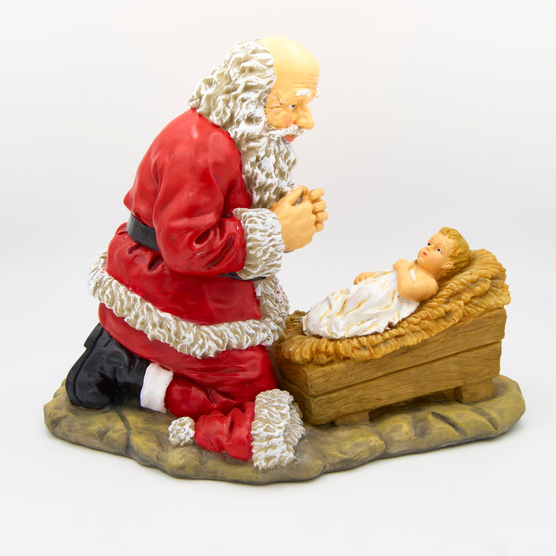 Santa Kneeling Figure 12"H