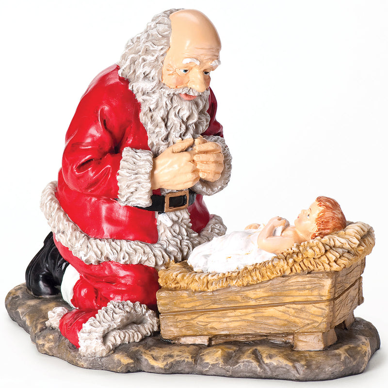 Santa Kneeling Figure 12"H