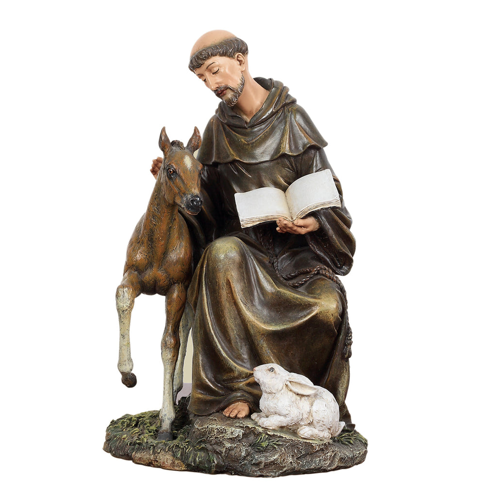 Francis - St. Francis with Horse Statue 8.5"H