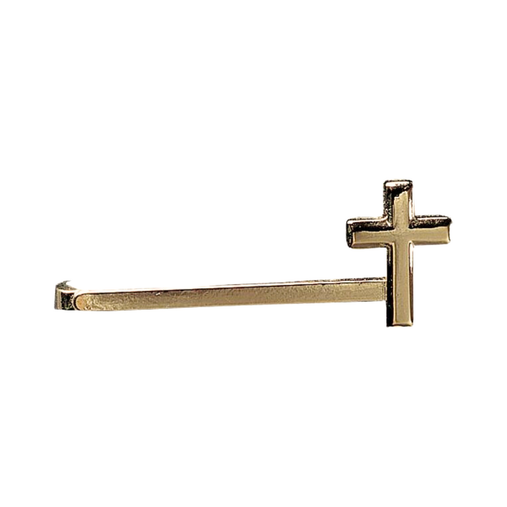 Tie Bar with Cross 1.25"